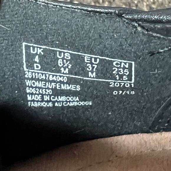 Clarks Collection Shoe Comfort Block Heel Womens 6.5M Black Leather Classic Pump - Picture 10 of 10